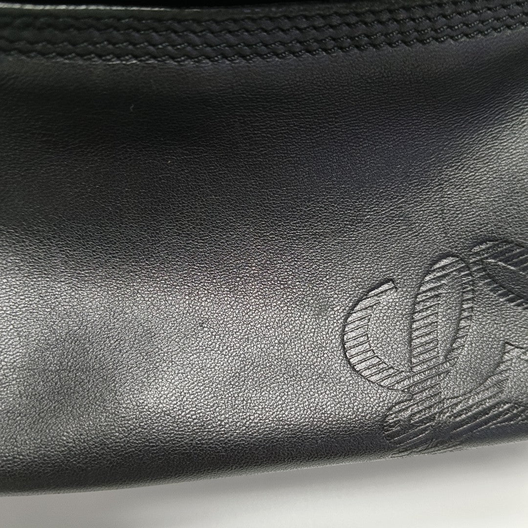Calfskin Top Handle Bag Black