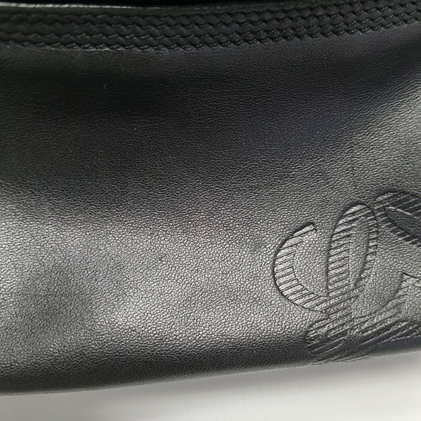 Calfskin Top Handle Bag Black
