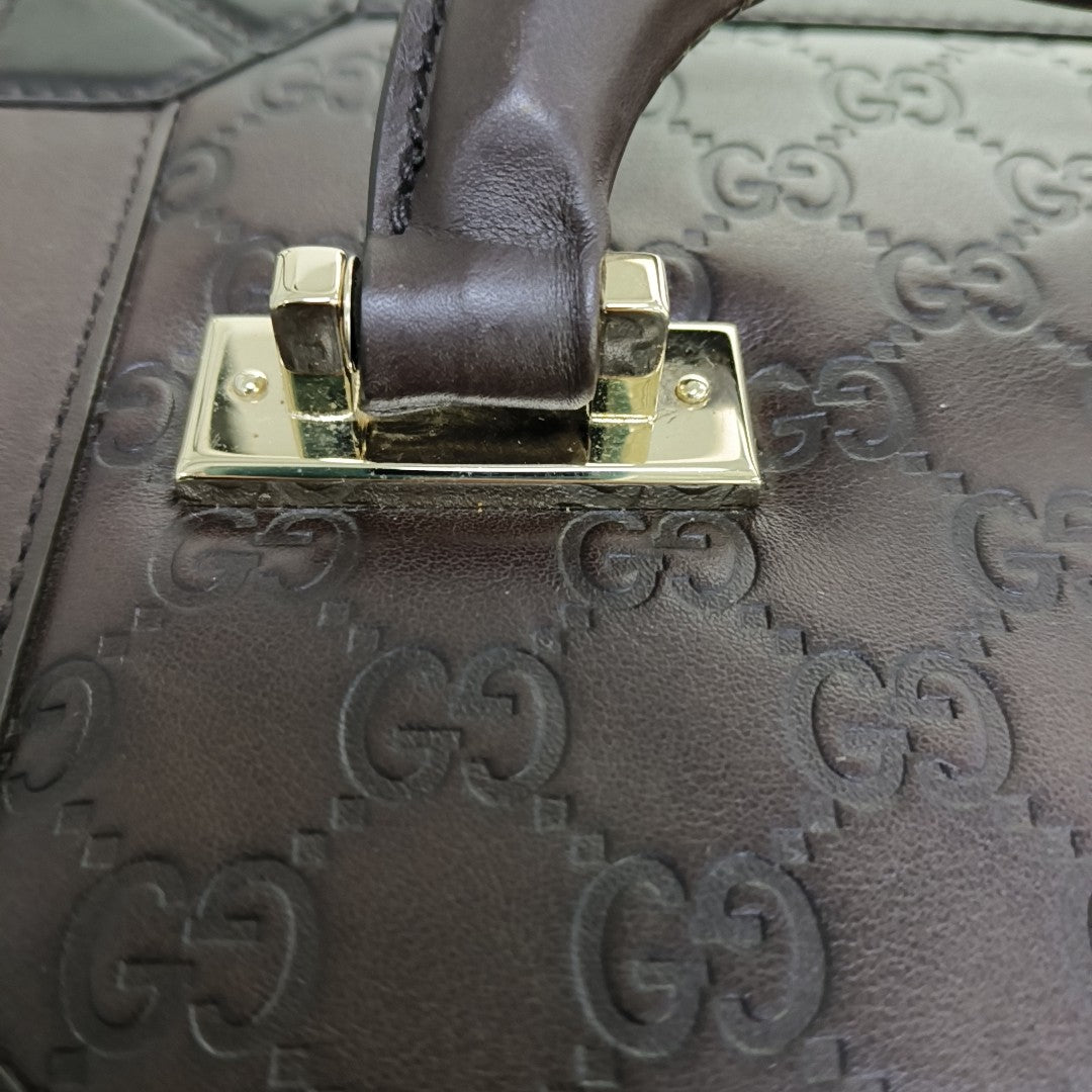 Padlock Small Monogram Calfskin Brown