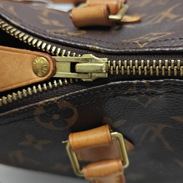 SPEEDY 25 Monogram Coated Canvas Brown