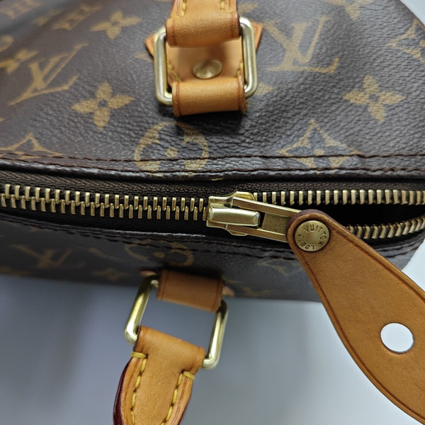 SPEEDY 25 Monogram Coated Canvas Brown