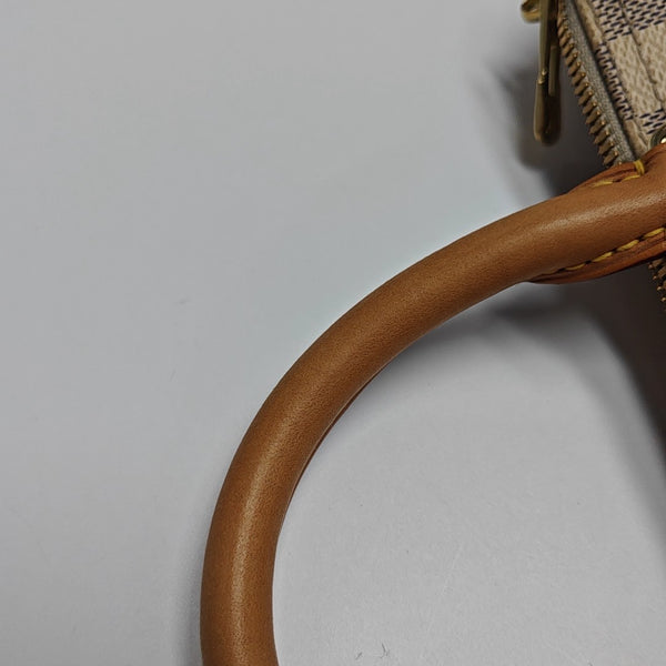 SPEEDY 25 Damier Azur Coated Canvas White