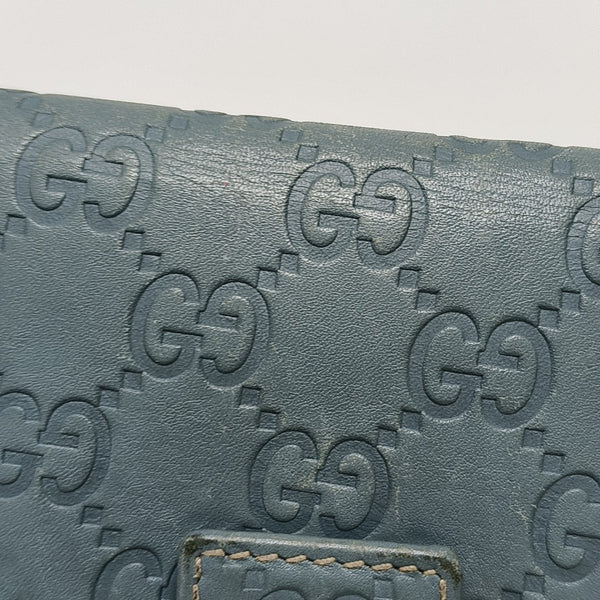 Monogram Leather Wallet Blue