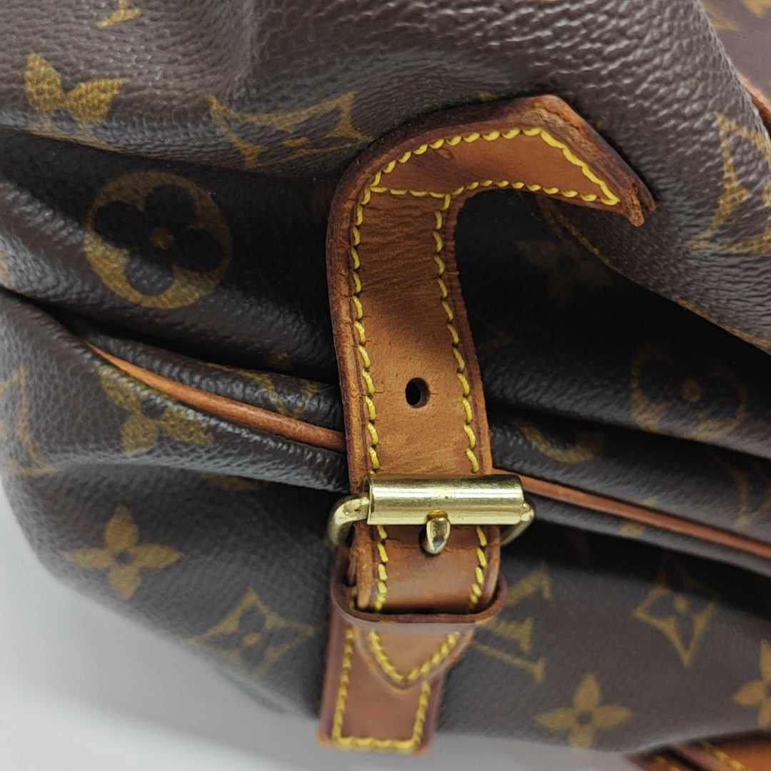 SAUMUR 35 Monogram Coated Canvas Brown