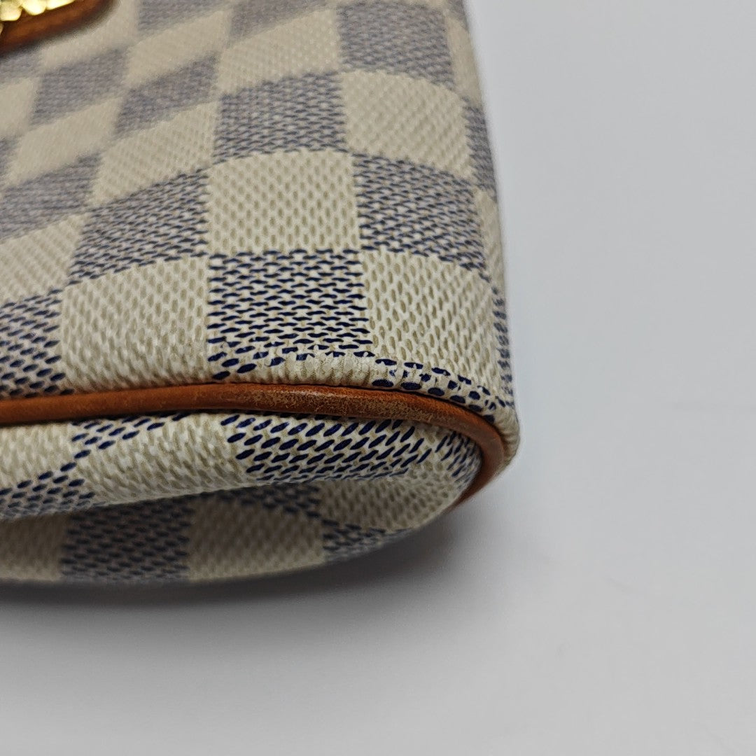 EVA Damier Azur Coated Canvas White