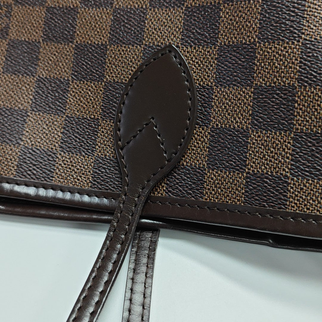 NEVERFULL MM Damier Ebene Coated Canvas Brown
