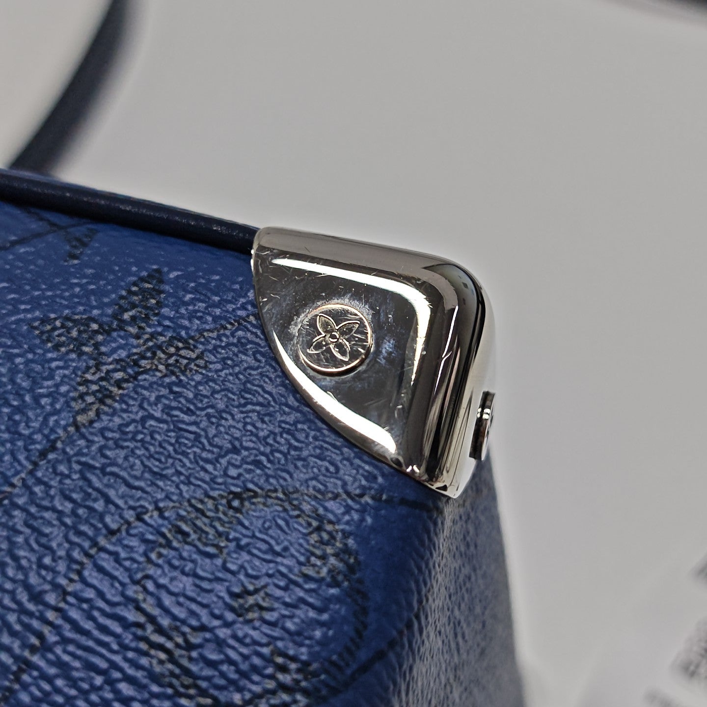 SOFT TRUNK Mini Monogram Coated Canvas Blue