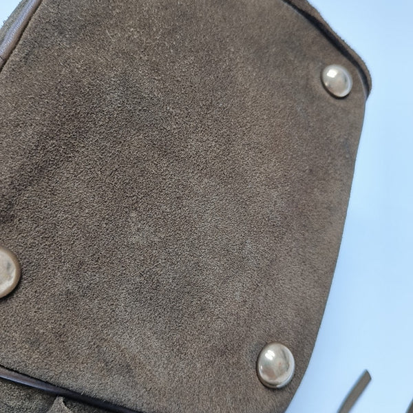 Suede Bucket Bag Brown