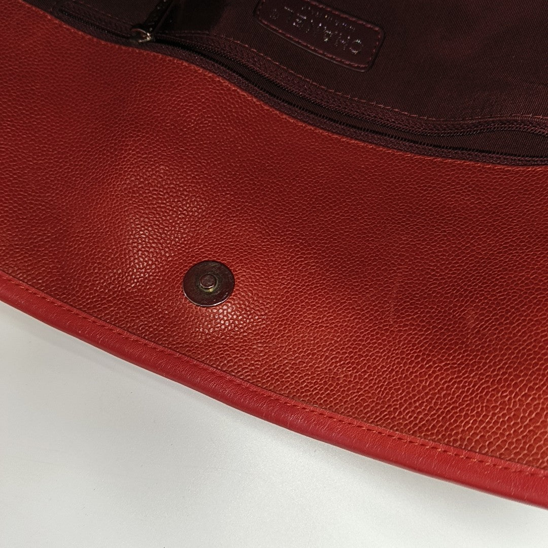 Quilted Grained Calfskin Red