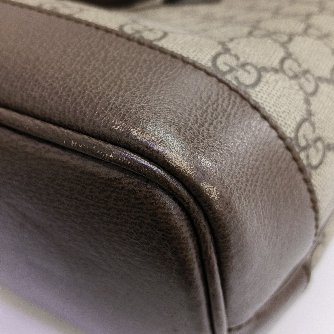 Ophidia Medium Monogram Coated Canvas Beige