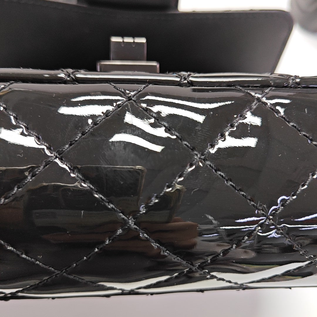 2.55 224 (mini) Quilted Patent Calfskin Black