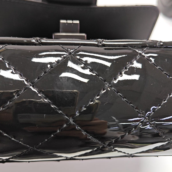 2.55 224 (mini) Quilted Patent Calfskin Black