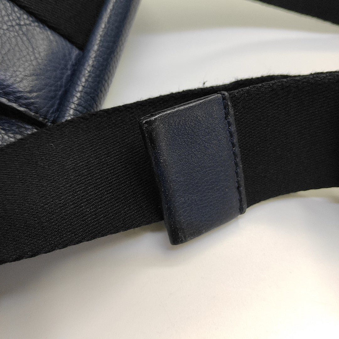 Calfskin Shoulder Bag Blue