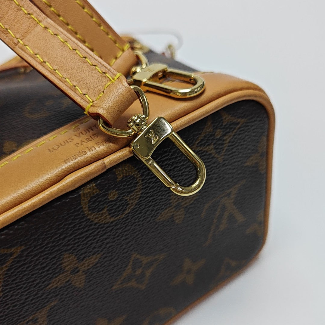 NOÉ Nano Monogram Coated Canvas Brown