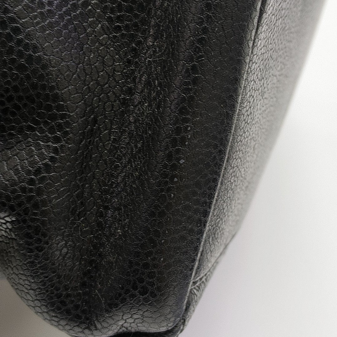Quilted Grained Calfskin Black