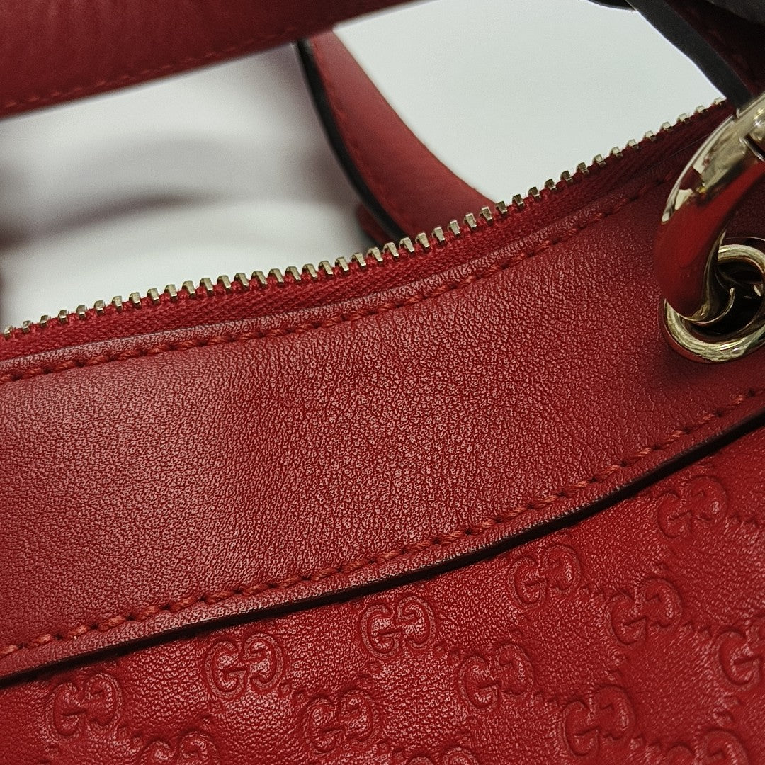Monogram Calfskin Tote Bag Red