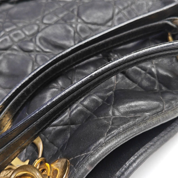 Cannage Calfskin Tote Bag Black
