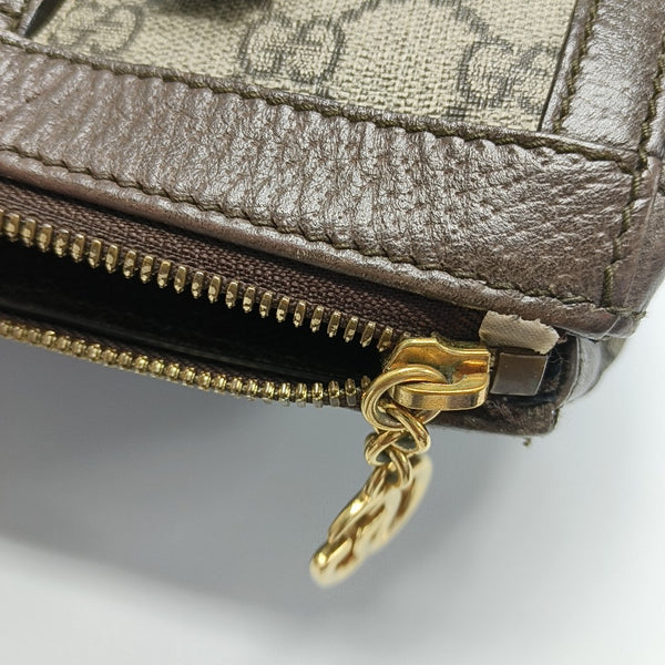 Ophidia Small Monogram Coated Canvas Beige