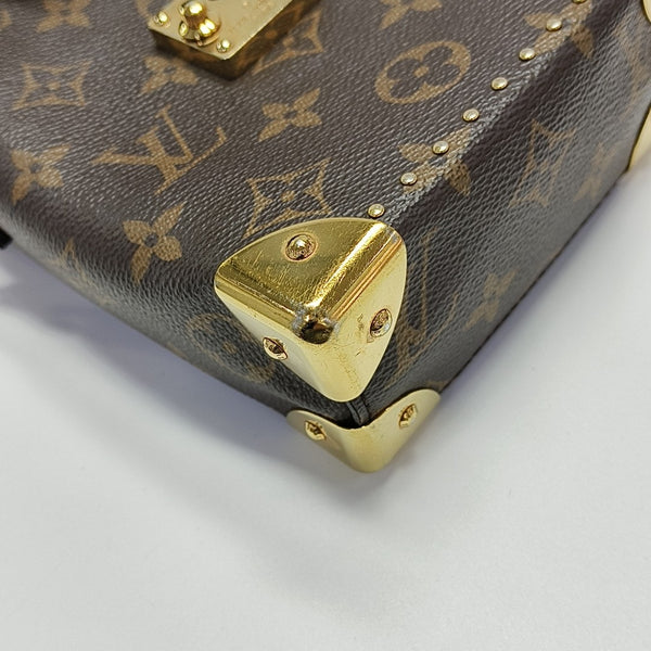 CAMERA BOX Monogram Coated Canvas Brown