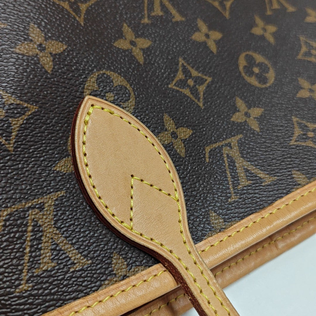 NEVERFULL MM Monogram Coated Canvas Brown