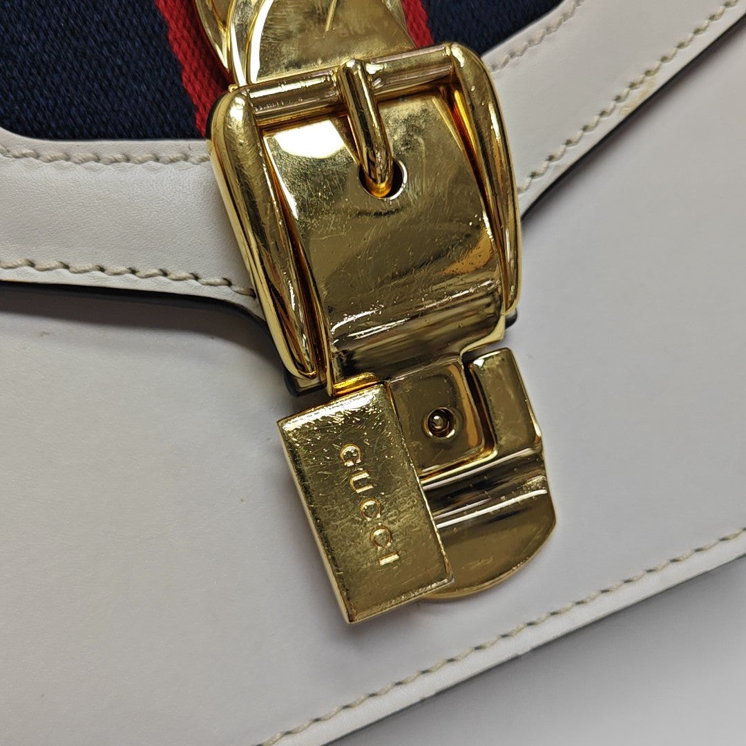 Sylvie Mini Calfskin White