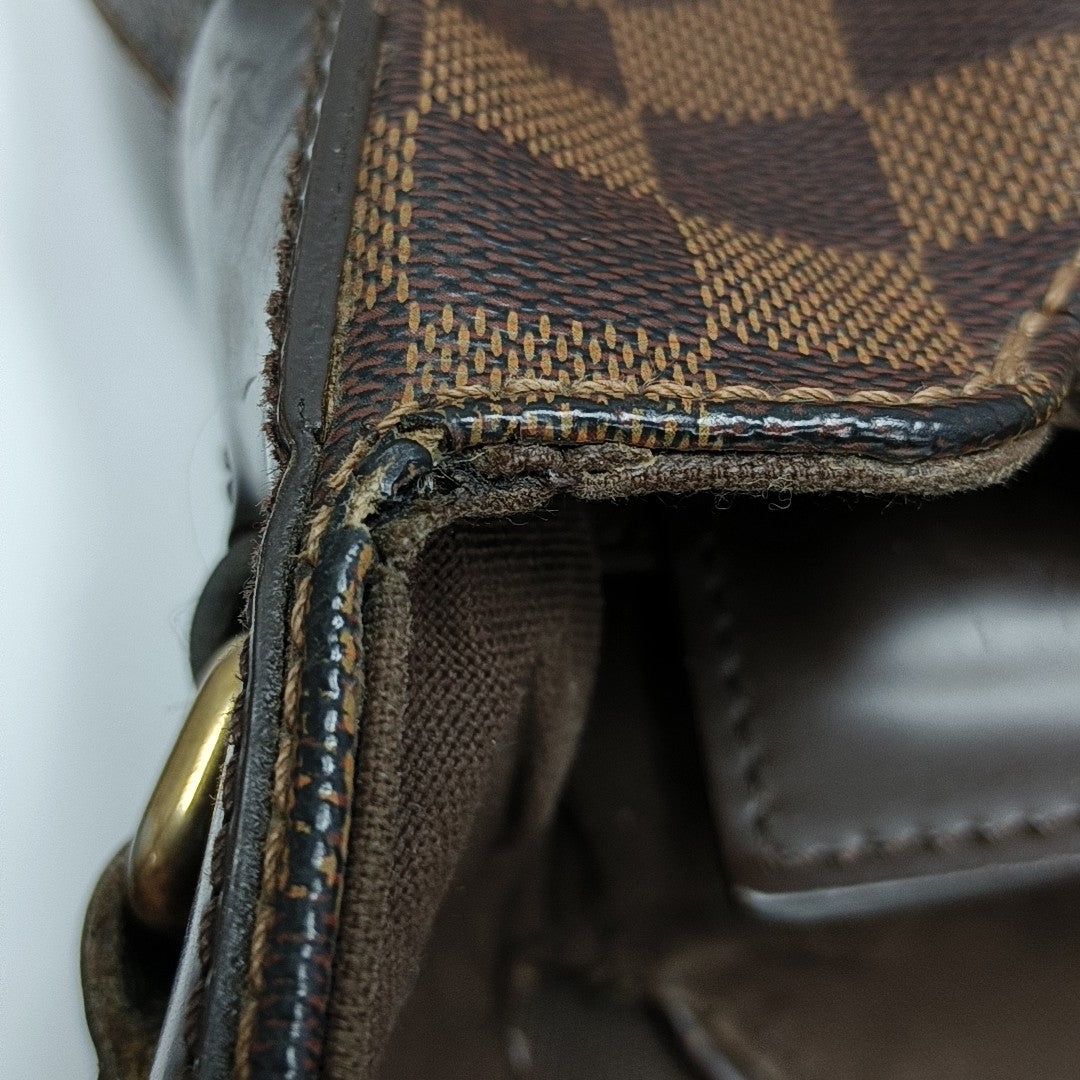 SPENCER Damier Ebene Coated Canvas Brown