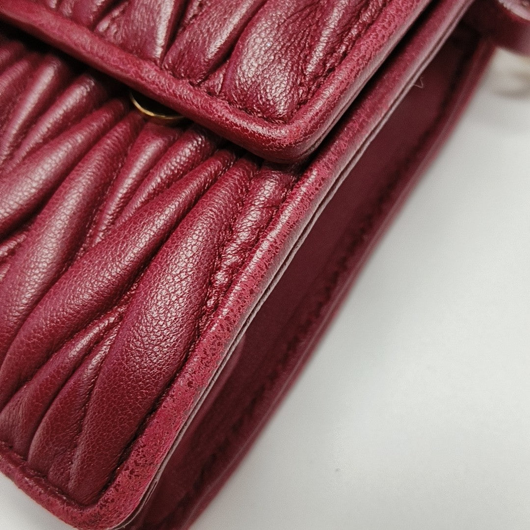 Quilted Lambskin Crossbody Bag Red