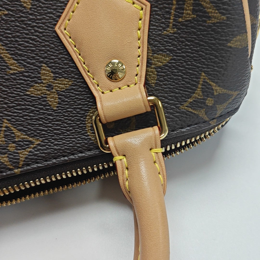 SPEEDY 20 Monogram Coated Canvas Brown