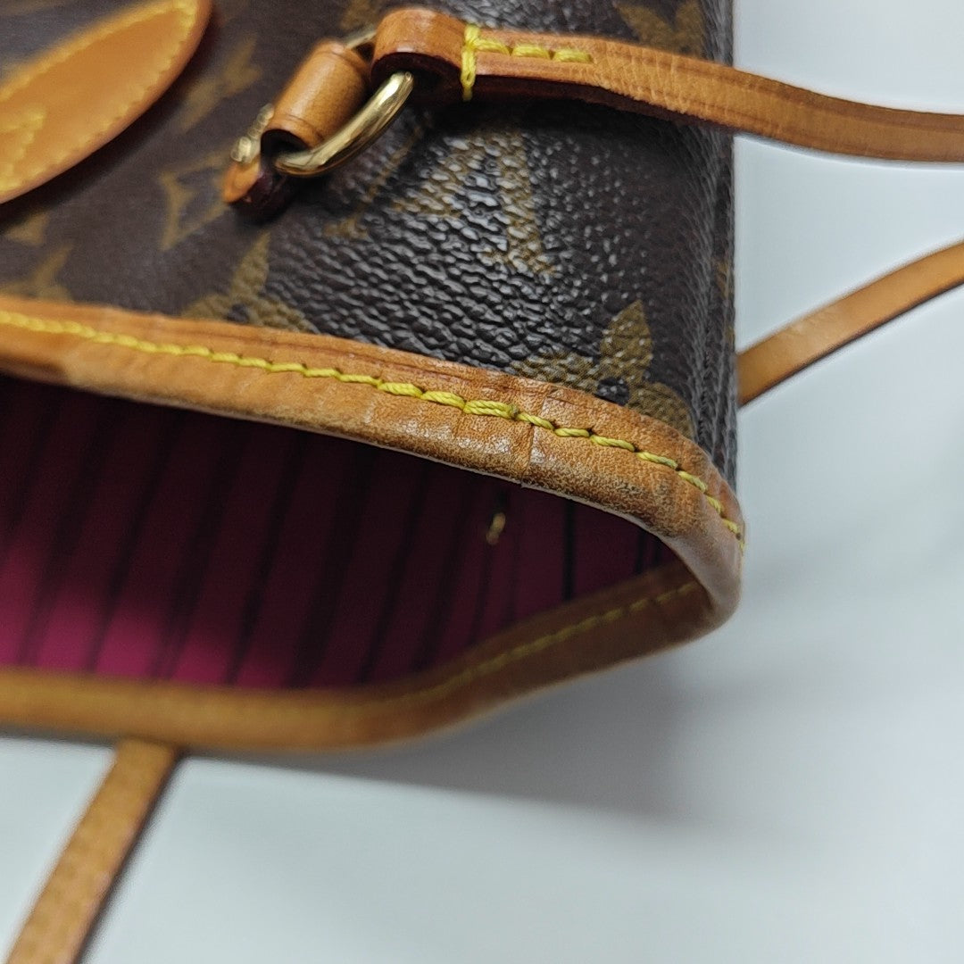 NEVERFULL PM Monogram Coated Canvas Brown