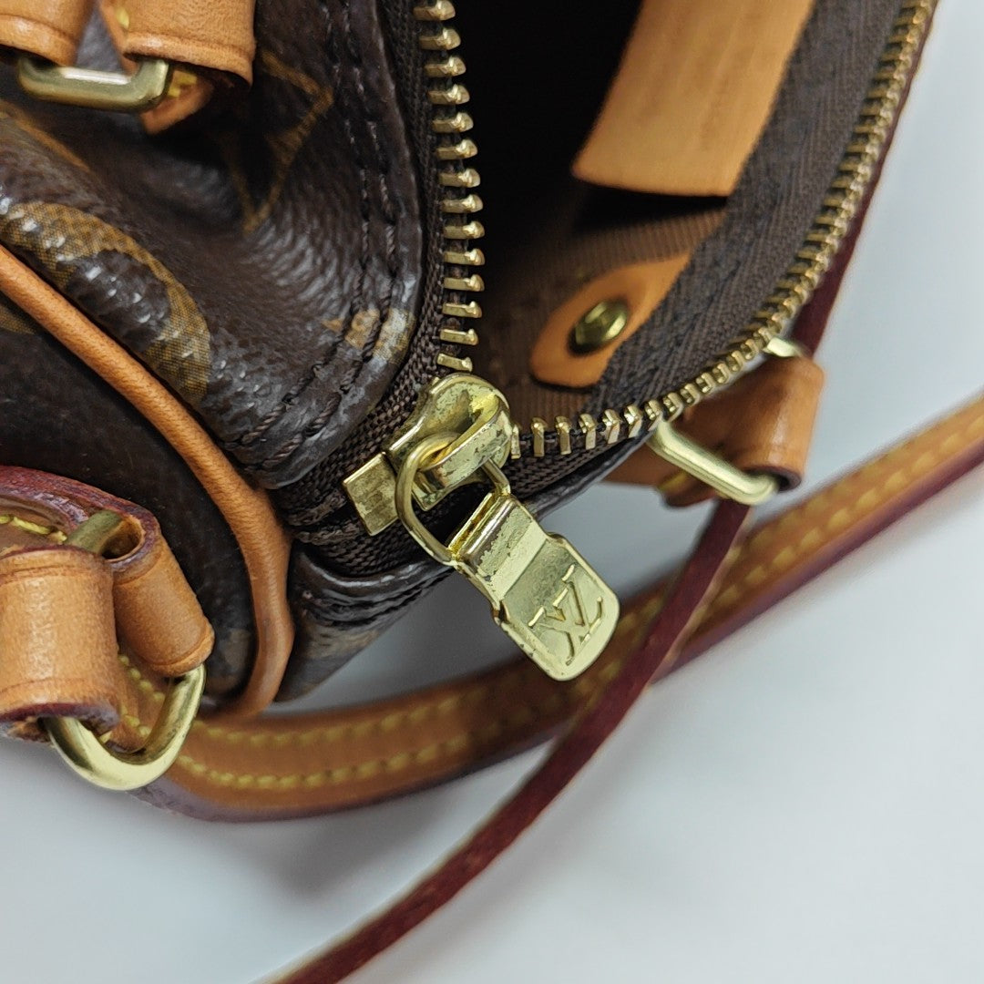 SPEEDY Nano Monogram Coated Canvas Brown