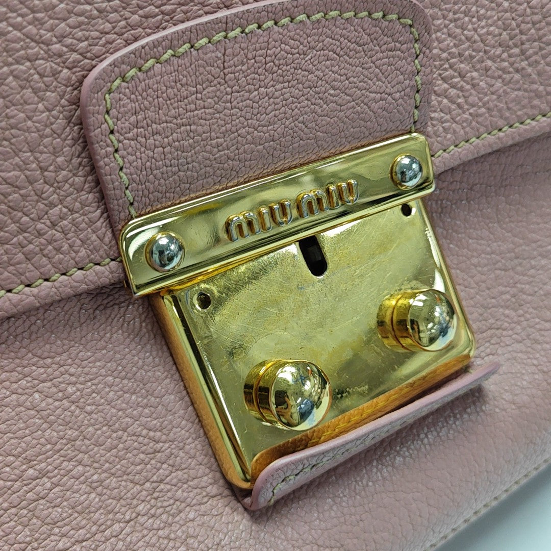 Calfskin Shoulder Bag Pink