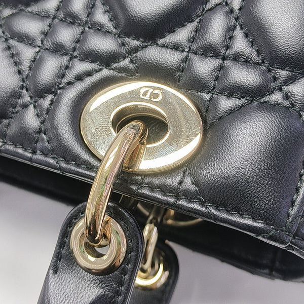 Lady Dior Small Cannage Lambskin Black