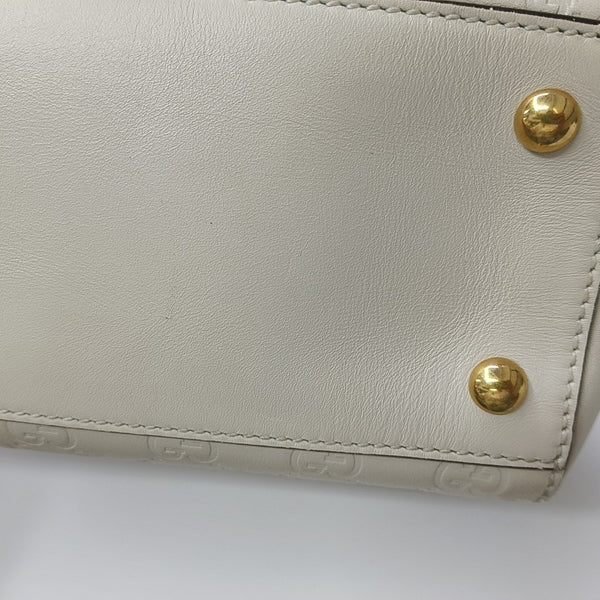 Monogram Calfskin Tote Bag White