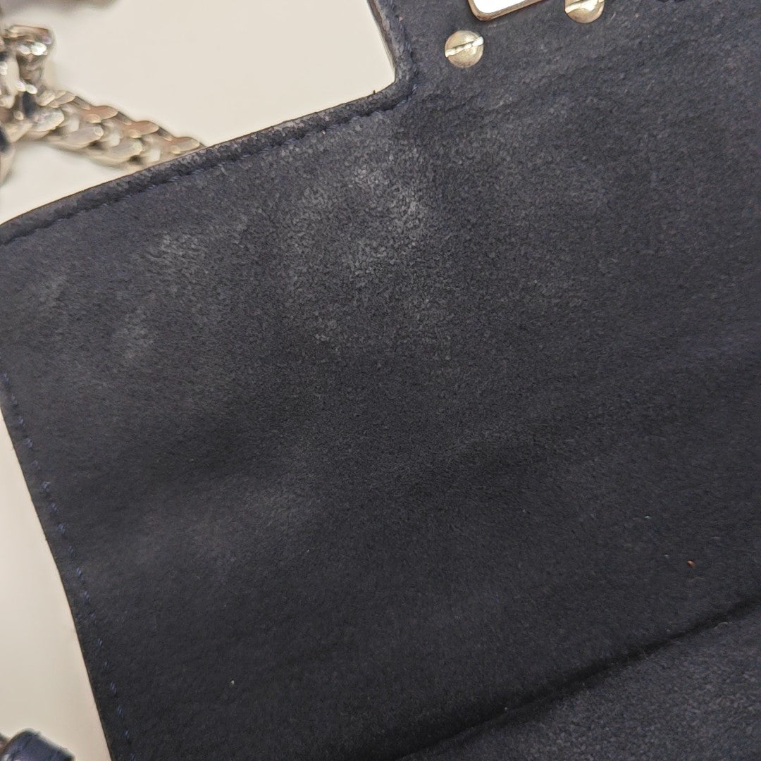 Calfskin Shoulder Bag Blue