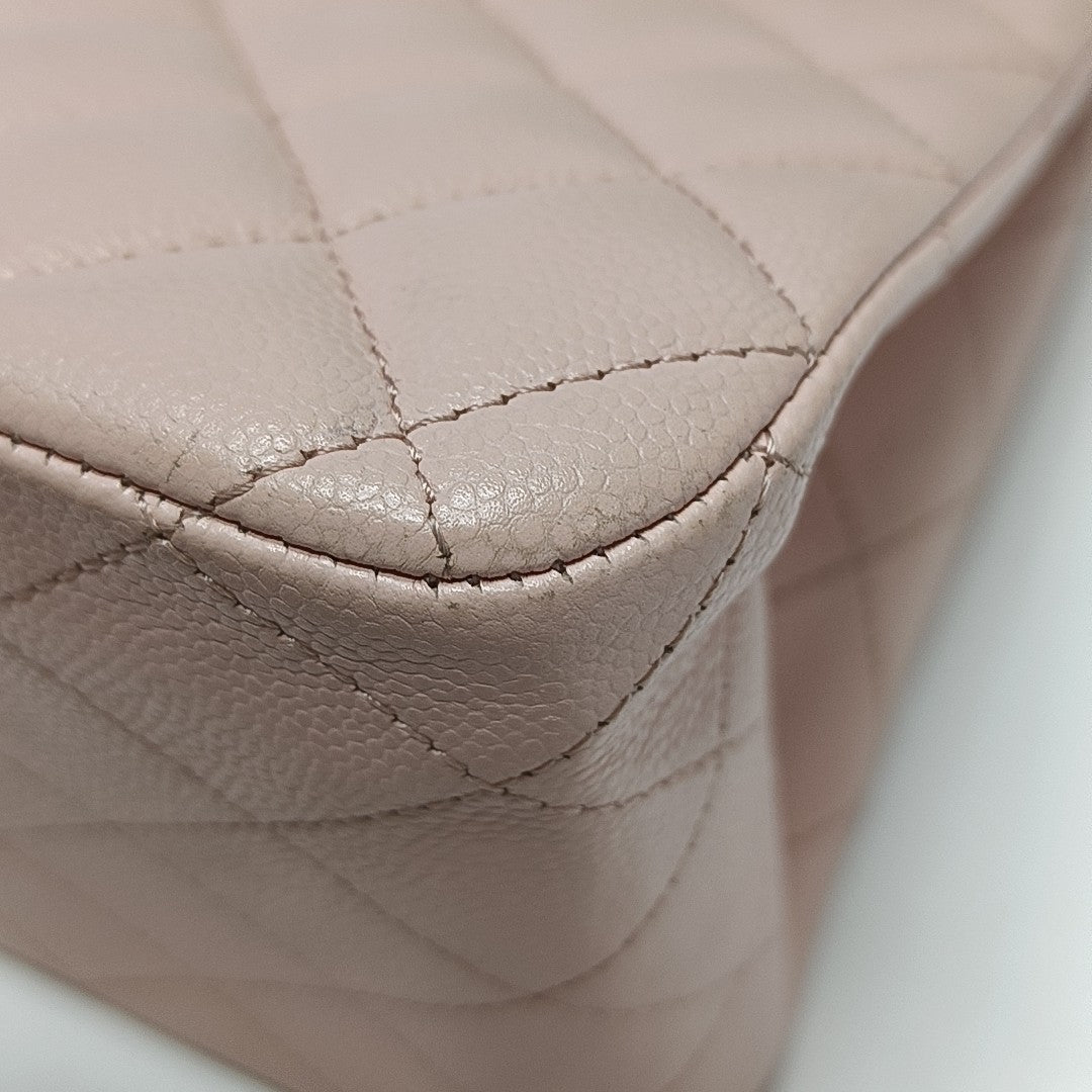 23P TOTE Quilted Grained Calfskin Pink