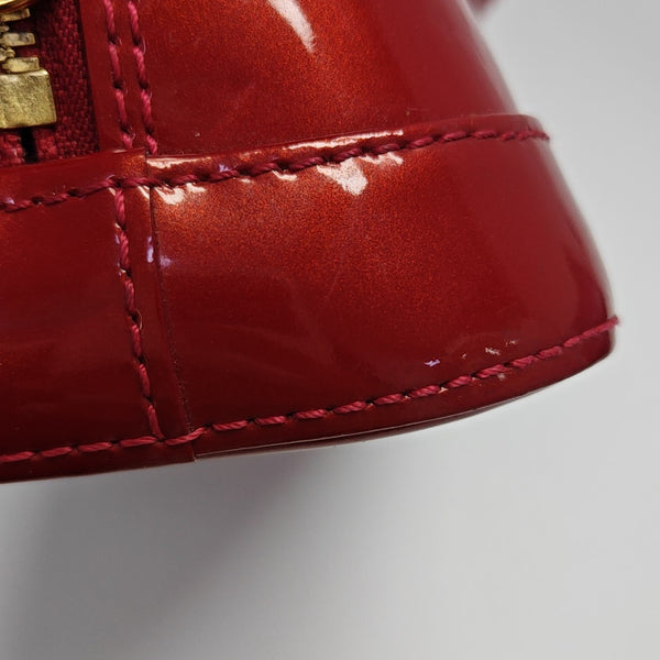 ALMA BB Monogram Patent Leather Red