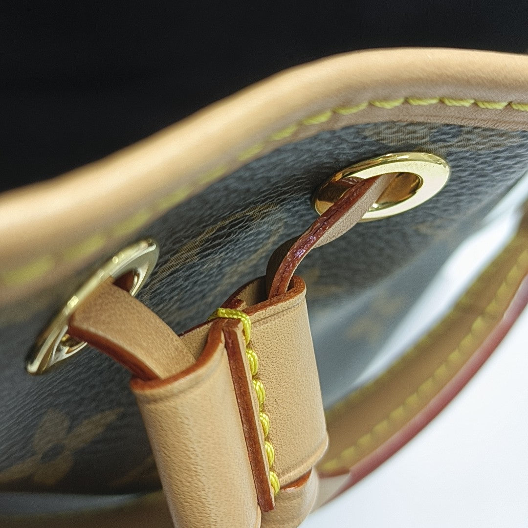 NOÉ Nano Monogram Coated Canvas Brown