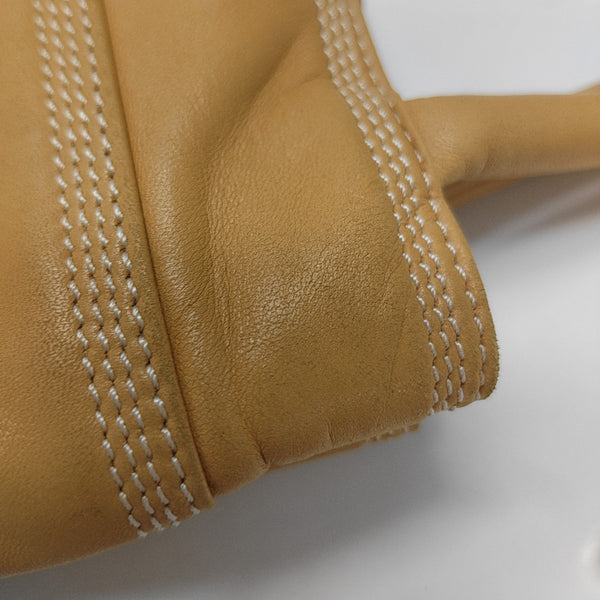 Leather Top Handle Bag Yellow