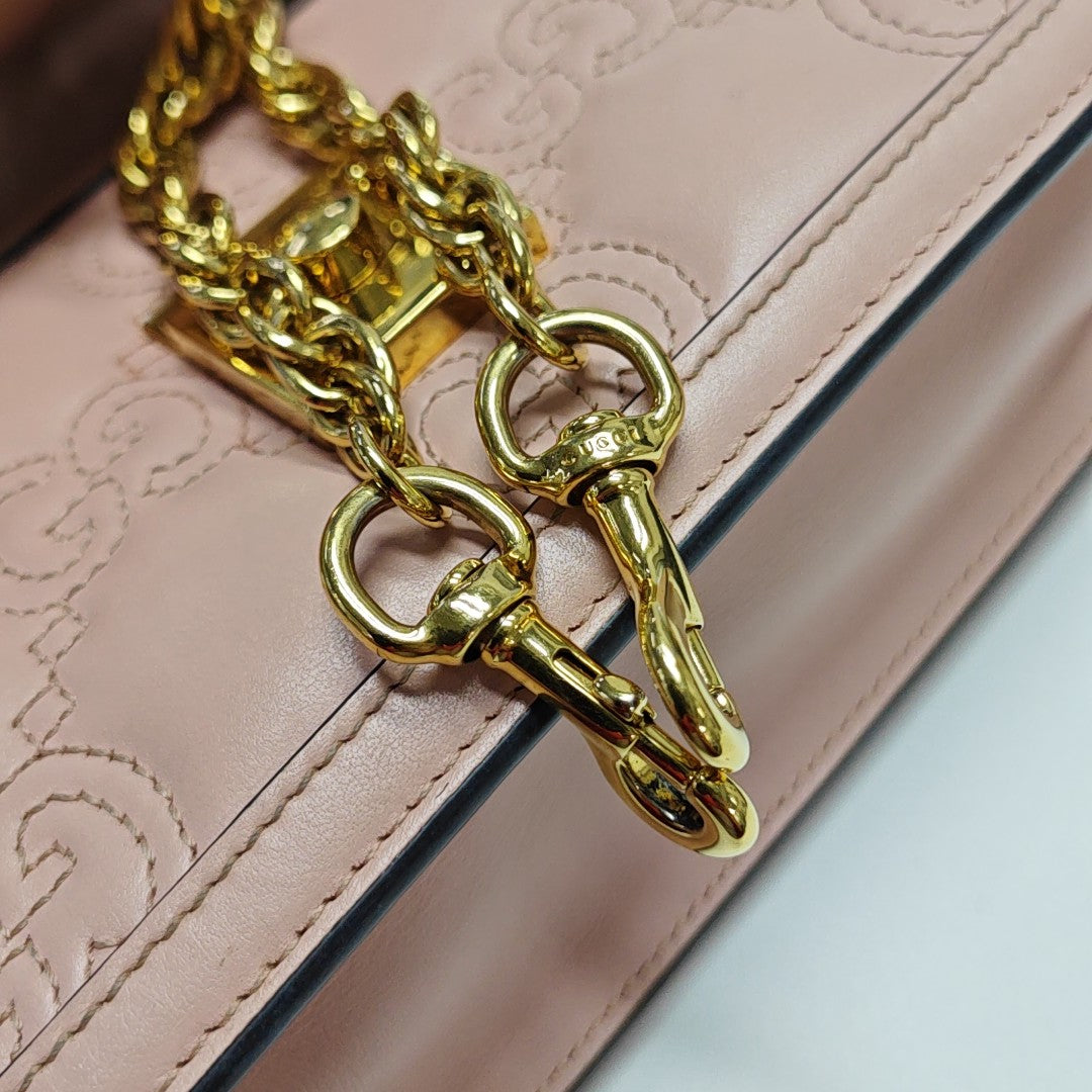 GG Matelassé Quilted Calfskin Pink