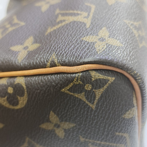 SPEEDY 30 Monogram Coated Canvas Brown