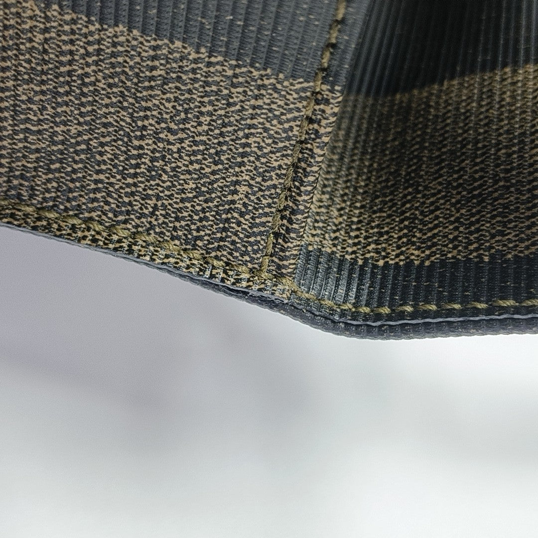 Coated Canvas Top Handle Bag Brown