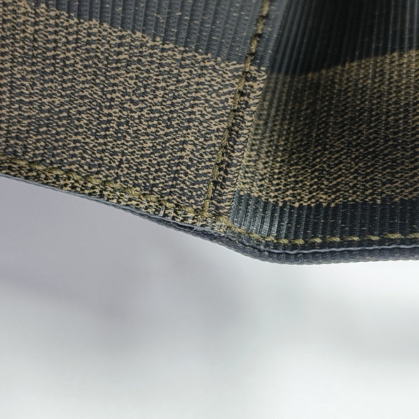 Coated Canvas Top Handle Bag Brown