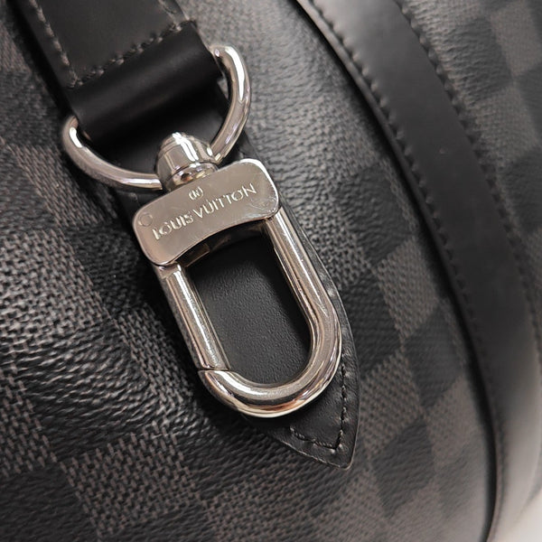 KEEPALL 45 Damier Graphite Coated Canvas Gray