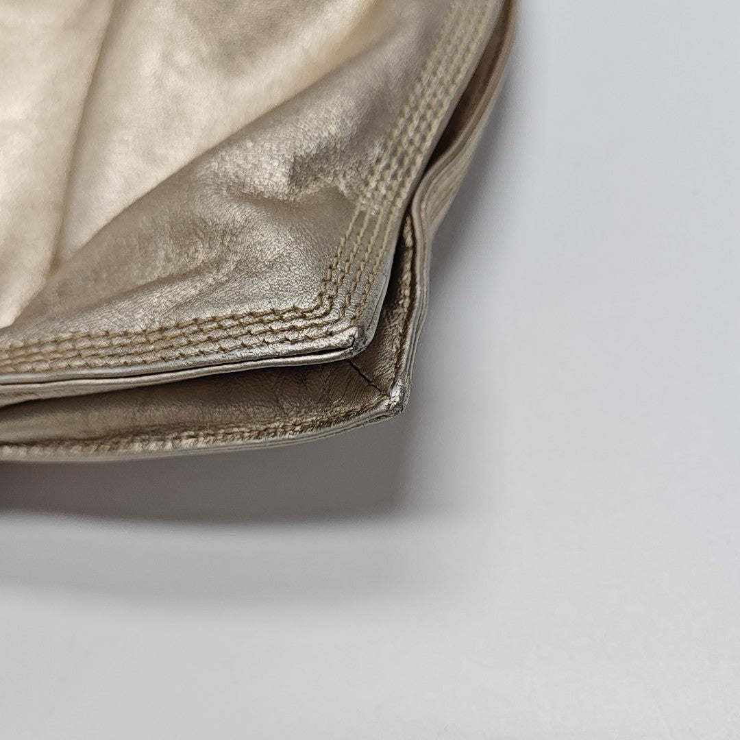 Lambskin Top Handle Bag Beige