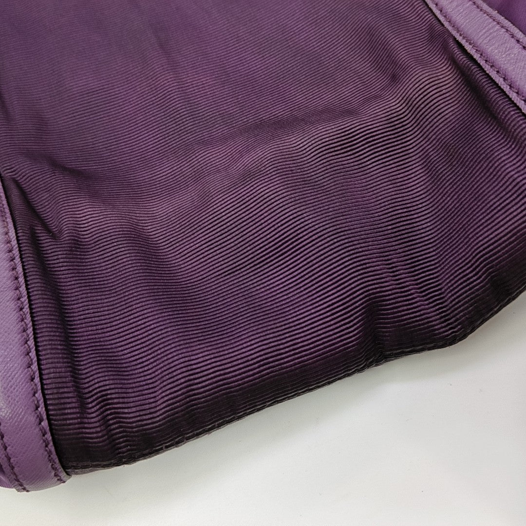 Nylon Tote Bag Purple