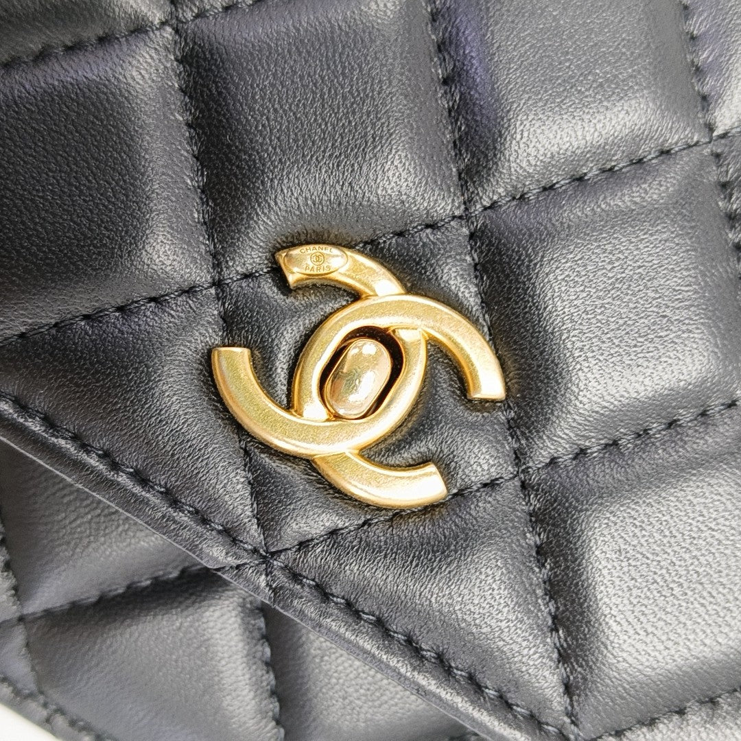 TRENDY CC Quilted Lambskin Black
