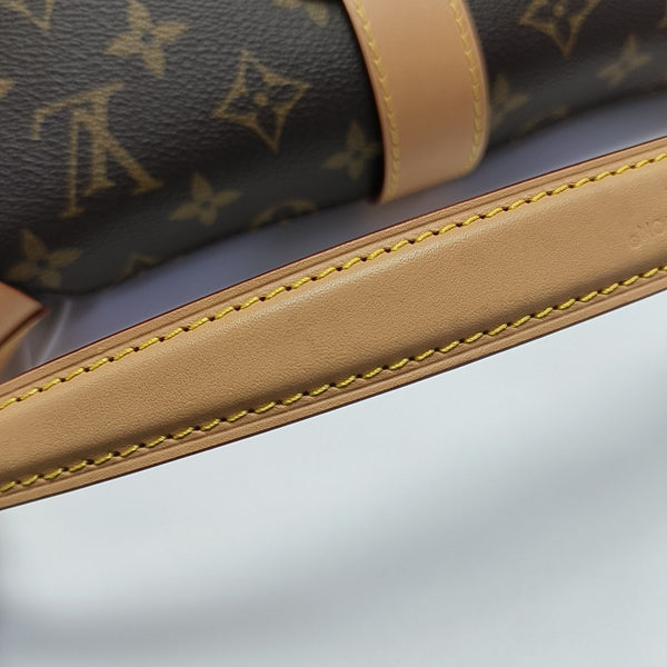 Pochette Mia Monogram Coated Canvas Brown