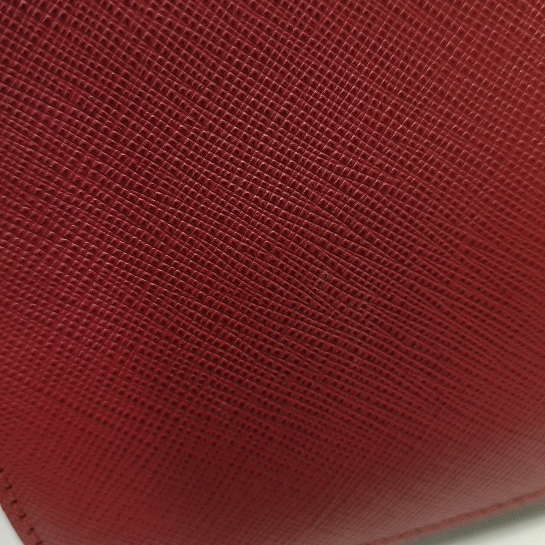 Light Frame Saffiano Calfskin Red