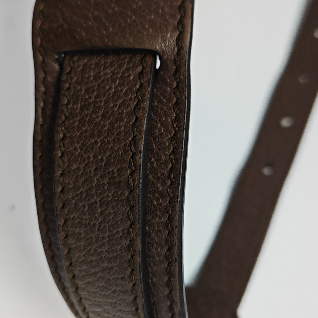 Monogram Coated Canvas Crossbody Bag Brown