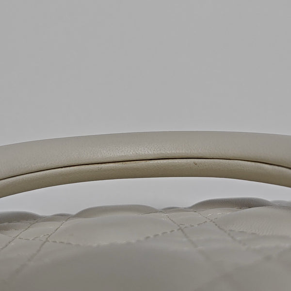 Lady D-Joy Medium Cannage Lambskin White